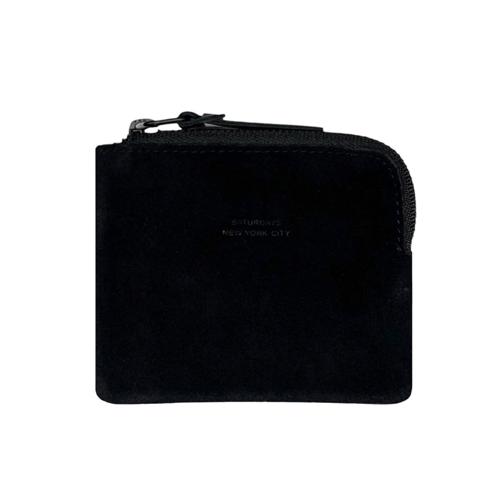 Saturdays Nyc Men's Cash Half Zip Suede Wallet